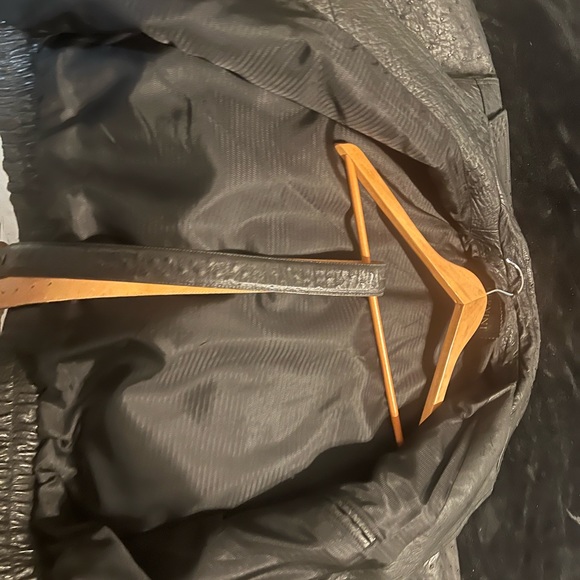 Bernini Beverly Hills Ostrich Jacket Black and Ostrick Belt - Picture 7 of 10